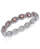 Charter Club Silver-tone Pave & Pink Stone Bracelet, Only At Macy's