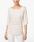 Calvin Klein Striped Linen Top