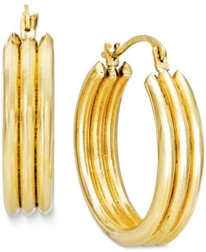Triple Hoop Earrings In 10k Gold