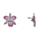 Nina Pave Large Orchid Earring