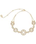 Anne Klein Gold-tone Crystal Circles Choker Necklace