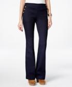 Inc International Concepts Flared Button-trim Jeans, Only At Macy's