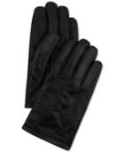 Calvin Klein Men's Cuff Point Leather Gloves