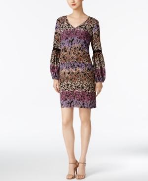 Msk Bell-sleeve Shift Dress