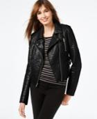 Rachel Rachel Roy Faux-leather Cropped Moto Jacket