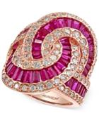 Rosa By Effy Ruby (5-1/8 Ct. T.w.) And Diamond (1-3/8 Ct. T.w.) Ring In 14k Rose Gold