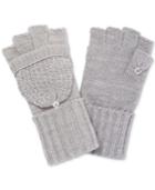 Calvin Klein Metallic Knit Flip-top Gloves