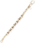 Dkny Gold-tone Link & Imitation Pearl Bracelet, Created For Macy's