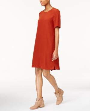 Eileen Fisher Tencel Blend Short-sleeve Dress, Regular & Petite