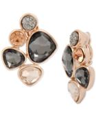 Kenneth Cole New York Rose Gold-tone Multi-stone Clip-on Drop Earrings