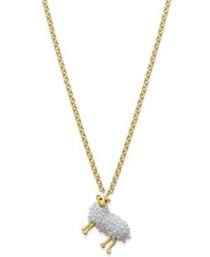 Kate Spade New York Gold-tone Imitation Pearl Sheep Pendant Necklace