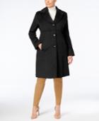 Jones New York Plus Size Notched Shawl-collar Walker Coat