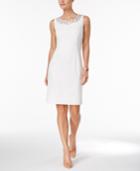Ivanka Trump Grommet Neck Sheath Dress