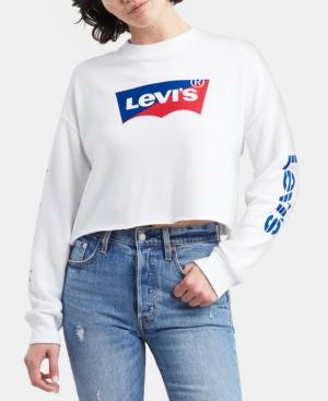 Levi's Cropped Graphic-print Sweatshirt