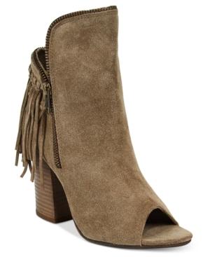 Diba True Fringe Peep-toe Booties Women's Shoes