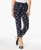 Charter Club Newport-print Slim-leg Cropped Pants, Created For Macy's