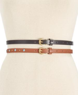 Inc International Concepts Studded 2-for-1 Belts, Created For Macy's