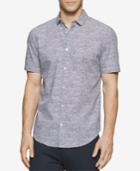 Calvin Klein Men's Slim-fit Broken-line Short-sleeve Shirt