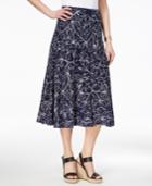 Jm Collection Printed Jacquard Midi Skirt, Created For Macy's