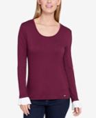 Tommy Hilfiger Ruffled-sleeve Top, Created For Macy's