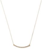 Kenneth Cole New York Gold-tone Curved Pave Bar Pendant Necklace