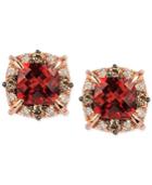 Le Vian Petite Collection Garnet (1-3/8 Ct. T.w.) And Diamond (1/4 Ct. T.w.) Stud Earrings In 14k Rose Gold, Only At Macy's