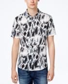 Guess Men's Chalk Graffiti-print Cotton Shirt