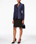 Tahari Asl Tweed One-button Skirt Suit