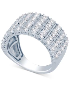 Diamond Five-row Cluster Ring (2 Ct. T.w.) In 14k Gold Or White Gold