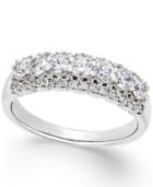 Diamond Three-row Band (1 Ct. T.w.) In 14k White Gold