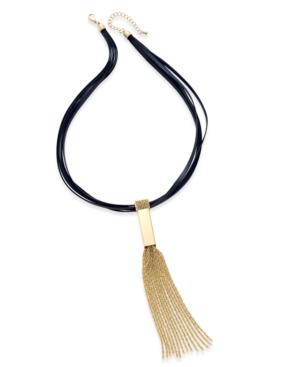 Thalia Sodi Gold-tone Tassel Collar Necklace, Only At Macy's
