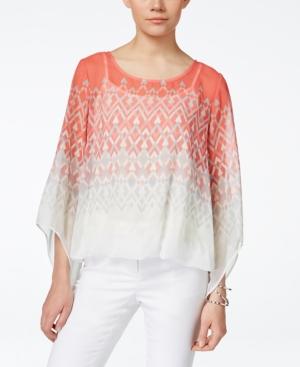 Alfani Petite Dolman-sleeve Bubble-hem Blouse, Only At Macy's