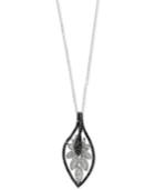Effy Diamond Floral Pendant Necklace (3/4 Ct. T.w.) In 14k White Gold