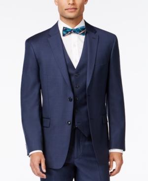 Tommy Hilfiger Blue Sharkskin Slim-fit Jacket