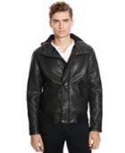 Kenneth Cole Reaction Faux-leather Hooded Jacket