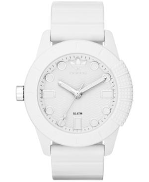 Adidas Unisex Originals White Silicone Strap Watch 44mm Adh3102