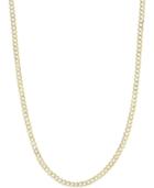 Two-tone Curb Chain Necklace In 14k Gold