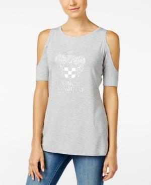 Vince Camuto Cold-shoulder Embossed Logo T-shirt, A Macy's Exclusive Style