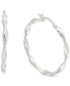 Giani Bernini Medium Twisted Hoop Earrings In Sterling Silver, Only At Macy's
