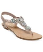 Madden Girl Tuzzie T-strap Jeweled Sandals Women's Shoes