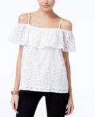 Inc International Concepts Lace Cold-shoulder Top, Created For Macy's