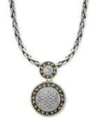 Effy Diamond Circle Pendant Necklace (1/8 Ct. T.w.) In 18k Gold And Sterling Silver