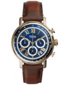 Fossil Men's Chronograph Buchanan Dark Brown Leather Strap Watch 42mm Fs5148
