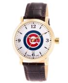 Gametime Mlb Chicago Cubs Men's Shiny Gold Vintage Alloy Watch