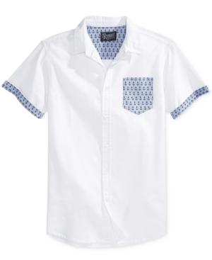Retrofit Men's Anchor Graphic-print Short-sleeve Pocket Shirt