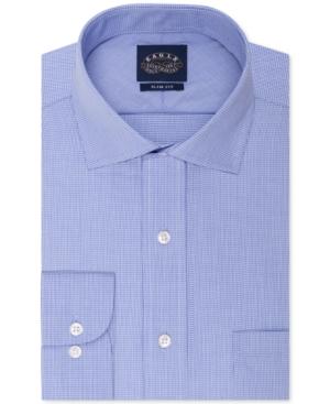 Eagle Slim-fit Non-iron Blue Micro Houndstooth Dress Shirt