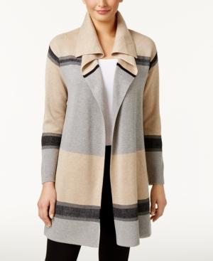 Calvin Klein Open-front Colorblocked Cardigan