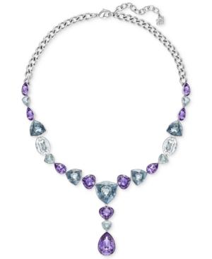 Swarovski Silver-tone Multi-crystal Convertible Lariat Necklace