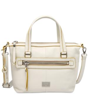 Fossil Dawson Glazed Pebbled Leather Satchel