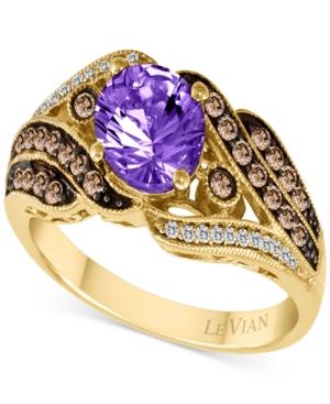 Le Vian Grape Amethyst (1 Ct. T.w.) & Diamond (1/3 Ct. T.w.) Ring In 14k Gold